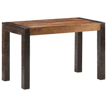 Festnight Tavolo da Pranzo in Legno Massello di Mango Grezzo,Tavolino da caffè Design Rustico Industriale,Tavolino per Divano,Tavolino da Giardino,120x60x76 cm