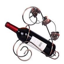 AndyJerzy Esposizione del Supporto del Vino Vaso da Tavolo in Metallo Elegante con Design in Vetro per Vino