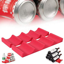 Byqny Scaffale Portabottiglie Impilabile,Silicone Portabottiglie Universale Frigorifero,Base Bottiglie Scaffale di Stoccaggio Vassoio Contenitore Supporto Facile per la Cucina Rouge 2 29.7x10x2.3cm