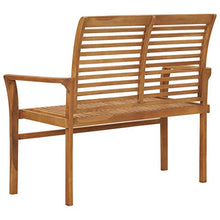 vidaXL Panca da Giardino 112 cm in Legno Massello di Teak