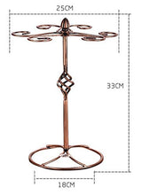 Nilican, portabicchieri da vino rosso per bar, ristorante, supporto a spirale autoportante supporto a testa in giù appeso tazza organizzatore display