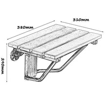 LXLAMP Sgabello Doccia Antiscivolo Regolabile in Altezza Sgabello Doccia Antiscivolo Sospeso in Legno Massello/Acciaio Inossidabile/per Anziani/per Disabili - Cuscinetto 200KG