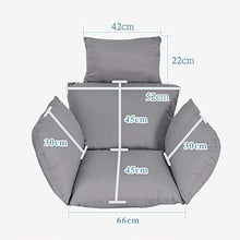NCBH - Cuscino per sedia a dondolo da appendere, effetto rattan, morbido, antiscivolo, per interni, cortile, giardino