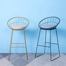 JXXDDQ - Sgabello da bar moderno con schienale e poggiapiedi per cucina, sgabello alto in tessuto, con gambe in metallo industriali (colore beige, dimensioni: 45 cm)