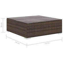 Tidyard Set 12 pz Divani Modulari Angolari da Giardino in Polyrattan Marrone con Cuscini,Set Divani da Esterno in Rattan,Divano Angoalre ad Angolo,Divano Modulare,Divano con Penisola,Poltrona e Divano
