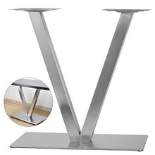 Base da tavolo in acciaio inox a forma di V, 70 cm, utilizzabile in ristoranti, arredi, feste, matrimoni, ecc