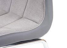 Mendler Set 2X sedie Sala da Pranzo Design Moderno HWC-F29 Tessuto Ecopelle Grigio Chiaro