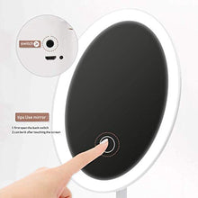 Specchio cosmetico a LED, luce di riempimento a led Specchio per il trucco Interruttore touch screen portatile Specchio da trucco intelligente per studentesse Dormitorio Camera da letto Desktop, adat