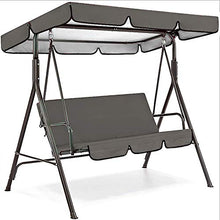 QSLS Set Tenda da Sole per Copertura per Tettuccio di Ricambio per Altalena, Copertura Superiore per Sedile A Baldacchino Impermeabile + Copertura per Sedile Altalena,Grigio,249 * 185 * 18cm