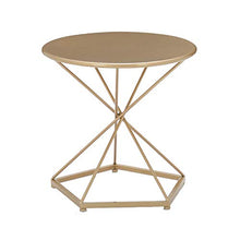 DGHJK Mobili per la casa, Comodino in Ferro battuto Dorato, Soggiorno, Mini tavolino Rotondo, Tavolo da Snack angolare, Comodino, 50x48 cm