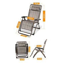 Sywlwxkq Sedia Pieghevole reclinabile, Sedie Heavy Duty Zero Gravity, Sedie per Il Tempo Libero, Lettini Prendisole, Sedie da Spiaggia, Sedie a Sdraio, Beach Patio Garden Camping, Super lar