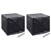 Lechnical Pratico Set di 2 Fodere per mobili da Giardino, Fodera per mobili da Giardino in polietilene Nero, Set 2 Pezzi 116 x 100 x 120 cm (Lunghezza x Larghezza x Altezza) -con 8 Fori