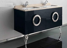 DF-5A Lavabo doppio lavabo design di lusso vanità di marmo 150x85x53 nuovo nero