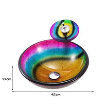 William 337 WYZ Lavabo, Bagno Vetro temperato Art sopra Il Contro Bacino delle Famiglie lavandino del Bagno Rotonda Room