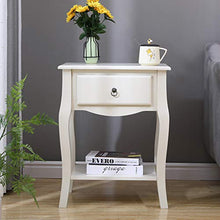Sogesfurniture BHEU-BSB-008 - Comodino con cassetto, 49 x 38 x 62 cm, colore: Bianco