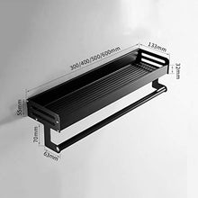 LYM &ripiano di stoccaggio Portasciugamani, Bagno Cucina mensola portasciugamani Stoccaggio mensola fissata al Muro scaffale Scaffale di Finitura (Size : 40cm)