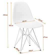 SWEETHOME - Set di 4 sedie da pranzo, design moderno, con gambe elettroplaccate di metà secolo, per cucina, soggiorno, salotto, (bianco)