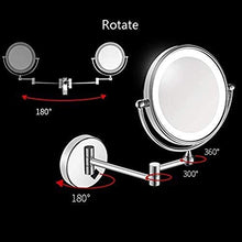Specchio Specchi per vanità a Parete Specchi a lume di riempimento a LED Trucco, 8 Pollici, Carica USB