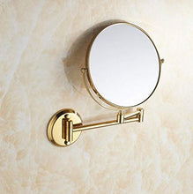 CBXSF Accessori Da Bagno Specchio Da Trucco Telescopico Da Parete Dorato Antico Specchio Da Trucco Ingranditore Da 8 Pollici Ingrandimento 3 Volte