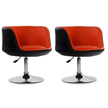 bdb Sgabelli da Bar Moderni in Pelle PU Set di 2, Bancone da Cucina Regolabile in Altezza, Sedie da Bar, Alzata Girevole A 360 °, Comodo Sgabello mobilia (Colore : Orange-1)