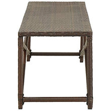 E E-NICES Panchina da Giardino 120 cm in Polyrattan Marrone