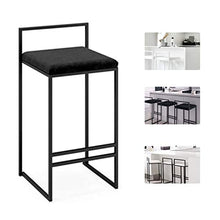YHNMK Sgabelli da Bar,Sgabelli Alti, Seggiola Moderne Minimaliste in Metallo Casual, Poltrona per Colazione con Poggiapiedi, Seggiole da Cucina, Sgabelli da Bar