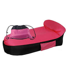 HongTeng Divani Divano Letto Gonfiabile Portatile Divano da Viaggio all'aperto Divano Pieghevole Cuscino d'Aria Cuscino Anti-ribaltamento 190 × 55 cm (Color : Pink)