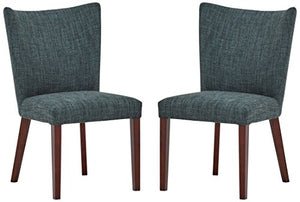 Marchio Amazon - Rivet, sedie ricurve da sala da pranzo modello Tina, stile moderno, 92 cm, 2 sedie, colore blu navy