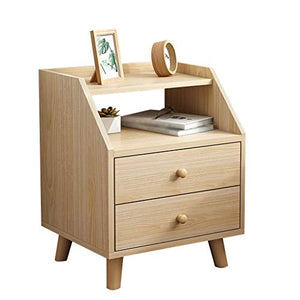 Comodino Partition Domestica Assemblea Doppio pompaggio Locker Camera Studio Corridoio Bagno Storage Box in Legno Massiccio Addensare Soggiorno Multifunzione FANJIANI (Color : Oak Color)