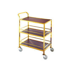 MEI XU Carrelli di Stoccaggio Carrello portautensili - Carrello portavivande per tè e tè Carrello per Dessert Servizio Auto per Hotel Carrello a 3 Strati Carrelli di Utilità