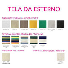 Panini Tessuti, Tela per Esterno da sole H 44cm o H 60cm Venduto al Mezzo Metro, 1 qtà = 50 cm; 2 qtà = 100 cm per sdraio, sedute da giardino o tendoni.
