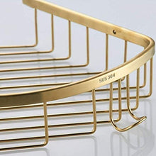 WDGNY Mensola Bagno Doccia Caddies In Acciaio Inox Foratura Bagno Angolare Mensole Griglia Mensola A Parete Rack Antiruggine Oro 0907