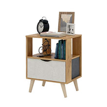 Comodino Legno Comodino impilabile Laterale Fine Comodino Mobili Camera da Letto Nightstand (37X30X44cm) per mobili Camera da Letto (Colore : Beige, Dimensione : 37cmX30cmX44cm)