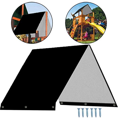 ZXD Dondolo Coperti da Giardino All'aperto Protezione Solare della Copertura della Pioggia Impermeabile Canopy, for Parco Giochi for Bambini (Color : Black)