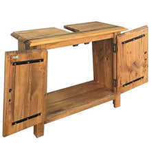BIGTO Armadietto da bagno in legno di pino riciclato, 70 x 32 x 63 cm