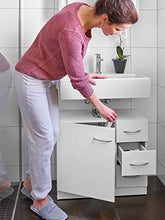 Deuba Armadietto Sottolavabo Mobile da Bagno 63X54x30 Ripiano con Anta 3 cassetti Lavandino Bianco
