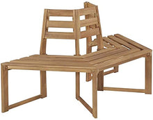Panca da giardino da giardino Giardino, solido banco di semi-albero del banco di acacia, questa panchina combina stile, durata e convenienza,Wood color