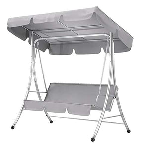 FAMKIT - Copertura per dondolo per sedia a baldacchino, impermeabile, per portico, cortile, piscina, Seaside (grigio)