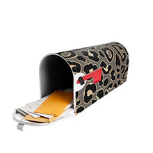 Design leopardo senza cuciture in oro e vettoriale progettato appositamente per cassetta delle poste, copertura per cassetta postale per giardino, giardino, cortile, dimensioni standard 51 x 45 cm