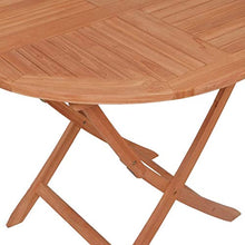 vidaXL Massello di Teak Tavolo Pieghevole per Esterno Rotondo Arredo Giardino