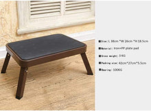 DY Sedie Multiuso Pieghevoli Passaggio in Legno Sgabello Portatile Piccola Panca Semplice Mini Fiore Supporto Pieghevole Piccola Mazza Esterna 2-Step Scaletta con Antiscivolo Mat (Color : Brown)