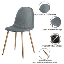 Dripex Sedia da Pranzo Set di 4 , Sedia da Sala da Pranzo ,Sedia da Reception, Sedie Antiscivole in Metallo , Seduta Morbida Imbottita Adatta per Soggiorno, Sala da Pranzo