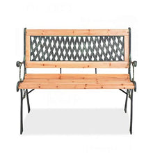 Panca da giardino retrò per esterni, sedia a sdraio da giardino, decorativa, sedia a telaio metallico, per cortili, terrazze, caffè, 122 x 51 x 73 cm