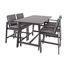Gartentraum Gruppo di sedute in Alluminio Grigio a 4 posti - Set bistrot Maggie