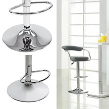Vendideur Pro - Set di 2 sgabelli da bar con braccioli regolabili, girevoli a 360°, colore: grigio, per salotto, bancone e cucina