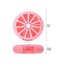 Contenitore rotante portatile per pillole 7 giorni medicina vitamine contenitore dispenser rosa