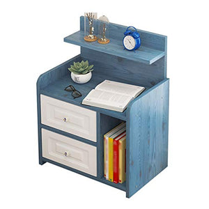 Comodini Decorazione Creativo Household Assemblea Addensare Soggiorno Camera Bagno Doppio pompaggio da Terra Corridoio Multifunzione Studio Locker MUMUJIN (Color : Blue)
