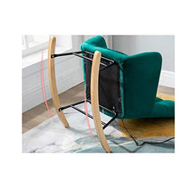 XinQing-Sedia a Dondolo Terrazza Sedia a Dondolo Divano Velvet Soggiorno Camera da Letto Sdraio Sedia Lazy Divano, Verde Scuro, 75x55x82cm