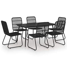 FAMIROSA Set da Pranzo da Giardino 7 pz in Polyrattan e Vetro-0246