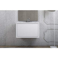 Bagno Italia Arredo bagno sospeso moderno 74 cm bianco opaco cassettone esterno e cassetto interno lavabo in resina